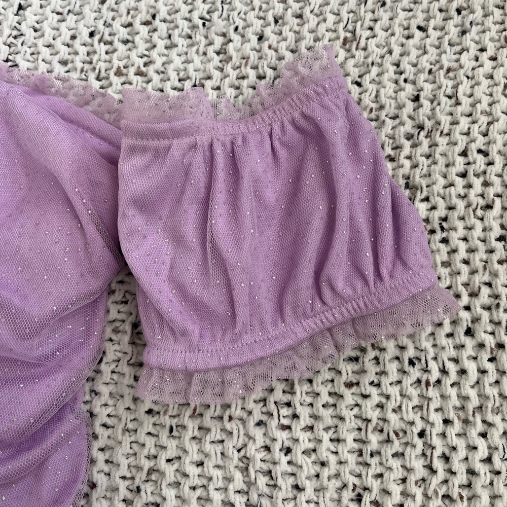Purple Ruched Mini Dress - Picture 4 of 5